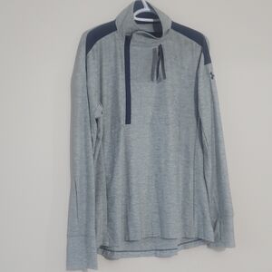 Under ARMOUR  Womens 1/2 Zip Pullover size M/M gray and navy blue